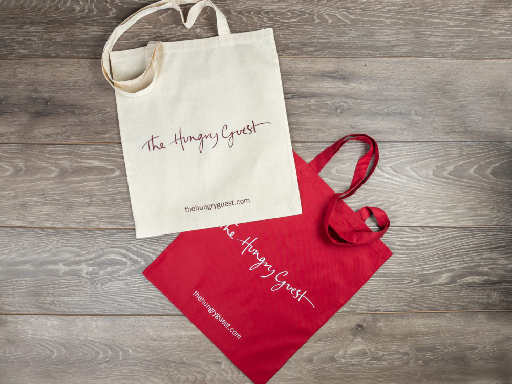 The Hungry Guest tote bags