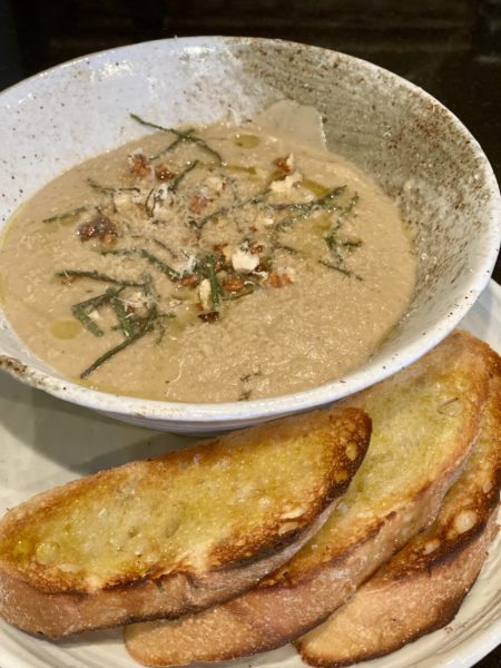 Image of the November 2023 recipe of the month, celeriac, chestnut and apple soup