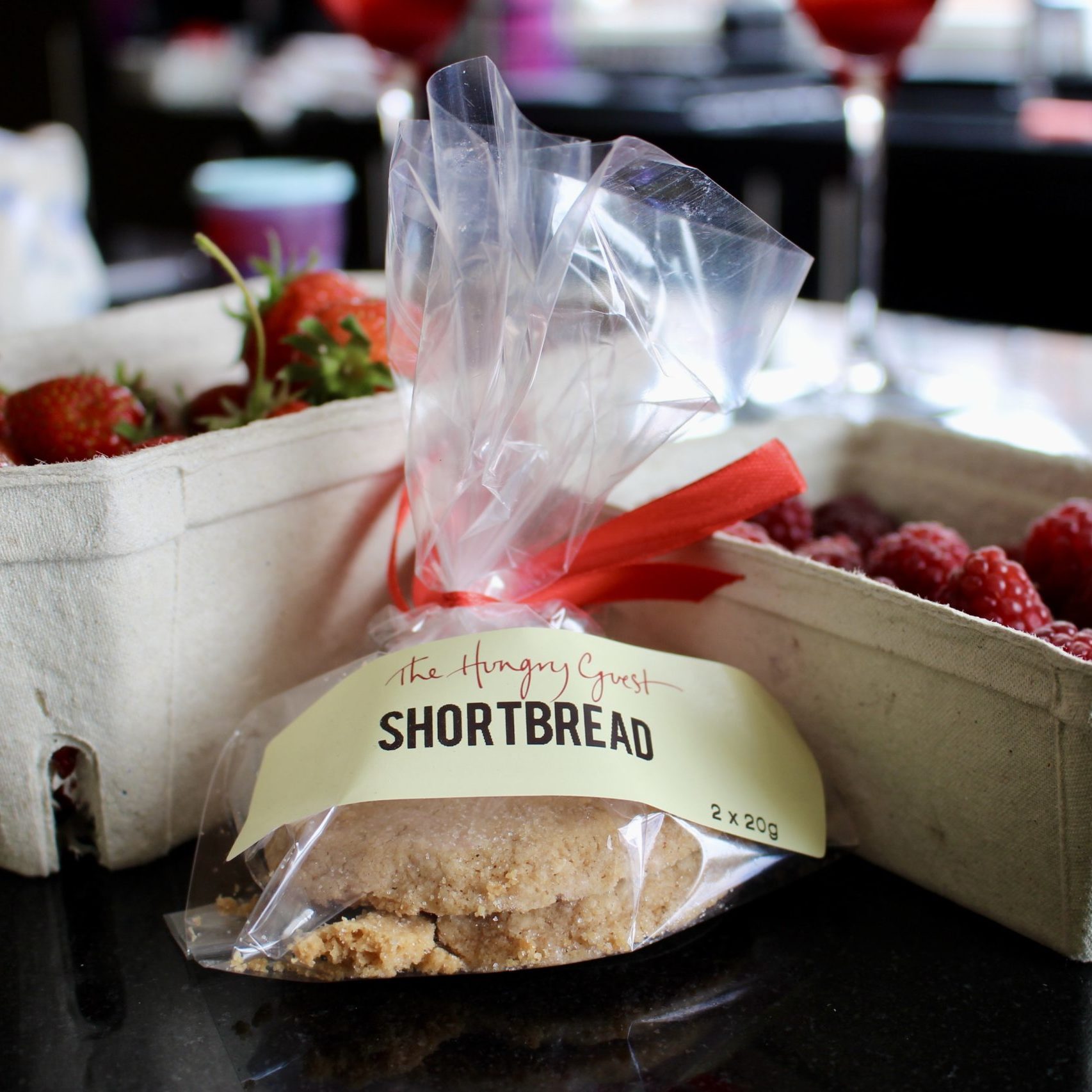 Mereworth Strawberries and raspberries and THG shortbread