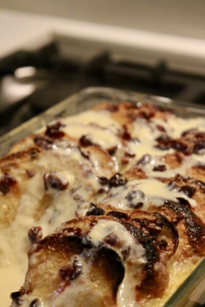 Panettone bread and butter pudding